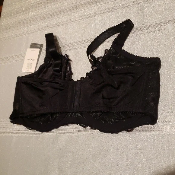 Déesse Lingerie by 'Femme Couture' Underwire Balconette Full BRA NEW BLACK Plus - Picture 6 of 16